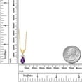 thumbnail image 6 of Gem Stone King 14K Yellow Gold Purple Amethyst and White Lab Grown Diamond Pendant Necklace for Women | 0.70 Cttw | Gemstone February Birthstone | Pear Shape 7X5MM | With 18 inch Chain, 6 of 6