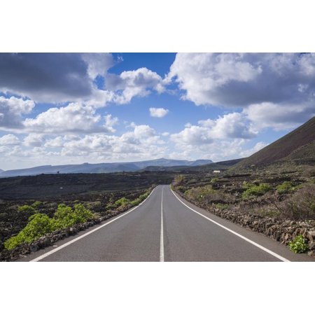 Spain, Canary Islands, Lanzarote, El Capitan, Lz-201 Road Print Wall Art By Walter Bibikow