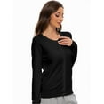 thumbnail image 5 of Women's Crew Neck Button Down Long Sleeve Cardigan Sweater, 5 of 6