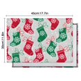 thumbnail image 6 of Christmas Stocking Pattern Summer Placemats Table Placemats Set Of 4-Linen Kitchen Washable Placemats Table Mats 11.8"x17.7" Non-Slip Heat Resistant, 6 of 6