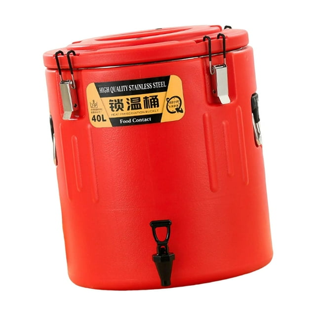 jifeng Stainless Steel Bucket Buckets Three Walled with Handle Portable Large Capacity 40L with Faucet