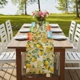 thumbnail image 4 of Table Runners 60 Inches Long Dress Scarves, Lemon Farmhouse Kitchen/Dining Table Runner, Small Coffee Tablerunners, Farmhouse Vintage Summer Retro Fruits Yellow Brown 13x60 Inch, 4 of 9