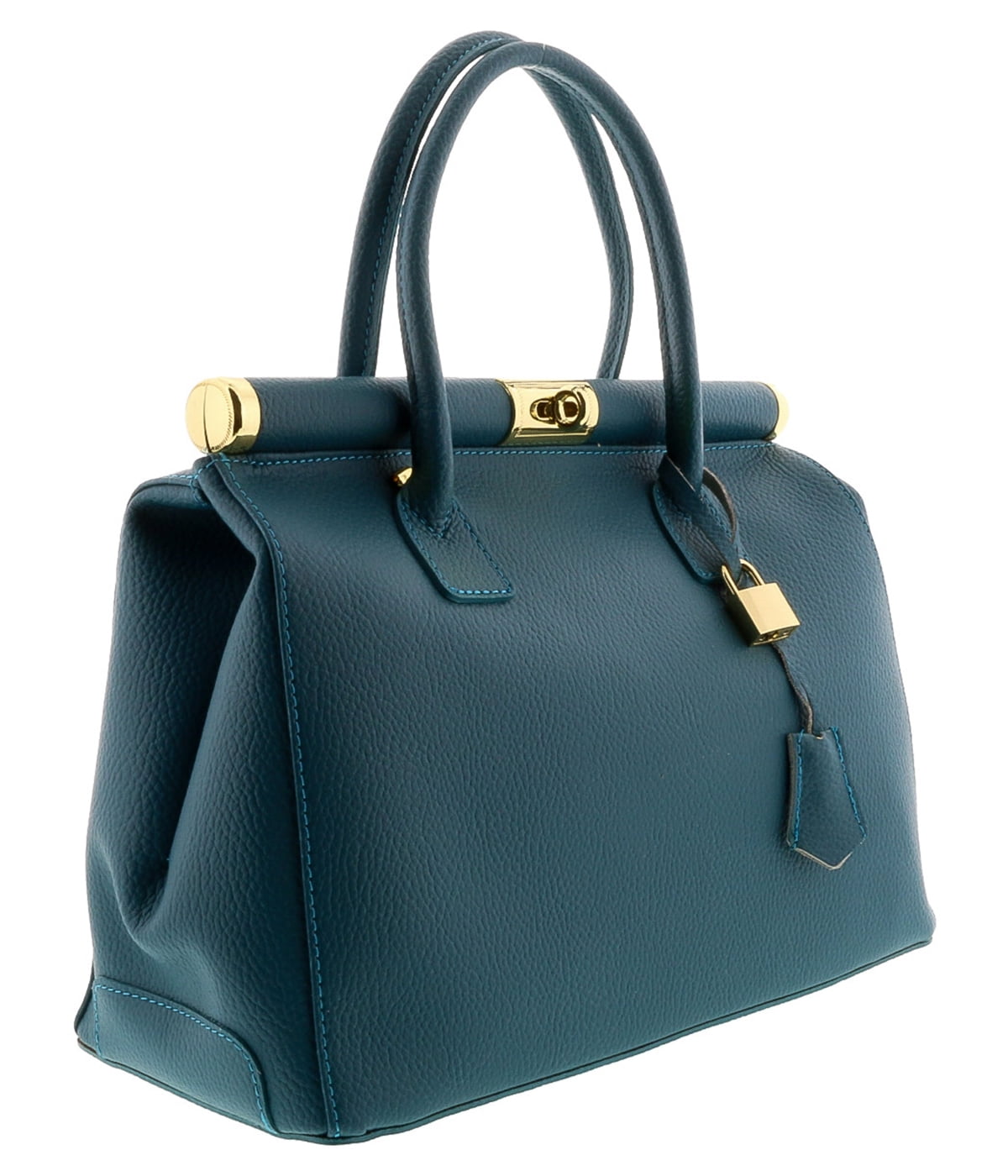 Hs Collection - HS8005 TL MINERVA Teal Leather Satchel/Shoulder Bag ...