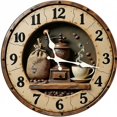 thumbnail image 1 of Reloj De Pared Redondo De Madera, Silencioso, Sin Tictac, Funciona Con Pilas, Fácil De Leer, Decoración Para El Hogar, Ideal Para Sala De Estar, Cocina O Dormitorio. 25 Cm. Cq2115a 25CM Cq2115a, 1 of 8