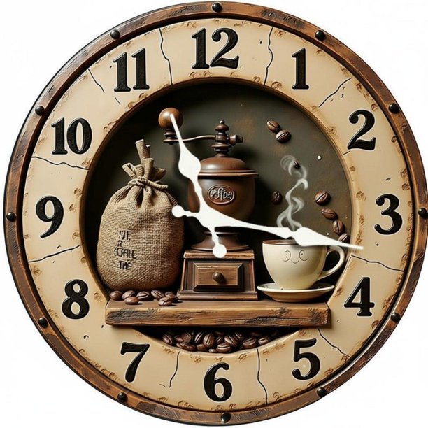 Reloj De Pared Redondo De Madera, Silencioso, Sin Tictac, Funciona Con Pilas, Fácil De Leer, Decoración Para El Hogar, Ideal Para Sala De Estar, Cocina O Dormitorio. 25 Cm. Cq2115a 25CM Cq2115a