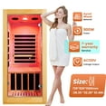 thumbnail image 3 of Hosauna 1-Person Hemlock Infrared Home Sauna, 980W Heaters, Bluetooth Music, Ambient Light, Sole Control, 3 of 8
