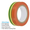 thumbnail image 3 of Unique Bargains 32.8Ft Tennis Racket Badminton Racquet Grip Finishing Tapes, Yellow Green/Orange 2 Pack, 3 of 5