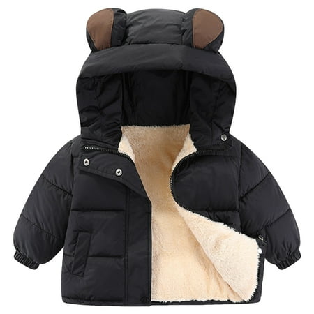 Kogui Baby Boy Jacket Baby Toddler Girls Boys Puffer Down Jacket Winter Lightweight Coat 4T 5T (Black 4-5 Years)
