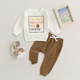 thumbnail image 2 of Ulanda Baby Boy Outfit Sweatsuit Letter Sweatshirt Shirt Pullover Tops Pants Toddler Boys Festive Clothing (White, 2-3 Years), 2 of 4