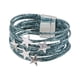 thumbnail image 4 of Pulsera tipo brazalete para niña, pulsera apilable, artículos para fiestas, multifuncional . Azul, 4 of 8