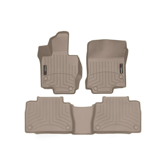 WeatherTech Custom Fit FloorLiners compatible with Mercedes AMG GLE 53 Coupe, AMG GLE 63 S Coupe, GLE Coupe - 1st & 2nd Row, Tan