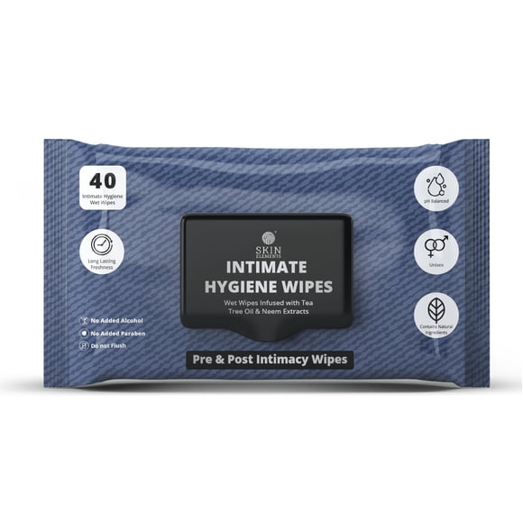 Toallitas húmedas para higiene íntima Skin Elements con pH balanceado, 40 unidades
