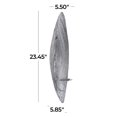 thumbnail image 3 of CosmoLiving by Cosmopolitan Silver Stainless Steel Metal Leaf Wall Sconce, 3 of 8