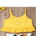 thumbnail image 3 of Ensemble T-Shirt et Short à Bretelles Boutonnées pour Bébé Fille Été, 3 of 5