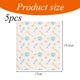 thumbnail image 5 of Paquete de 5 toallas de papel reutilizables, toallas de cocina suecas que no rayan, paños de esponja de celulosa súper absorbentes, biodegradables, aptas para lavavajillas, sin olor, 5 of 5