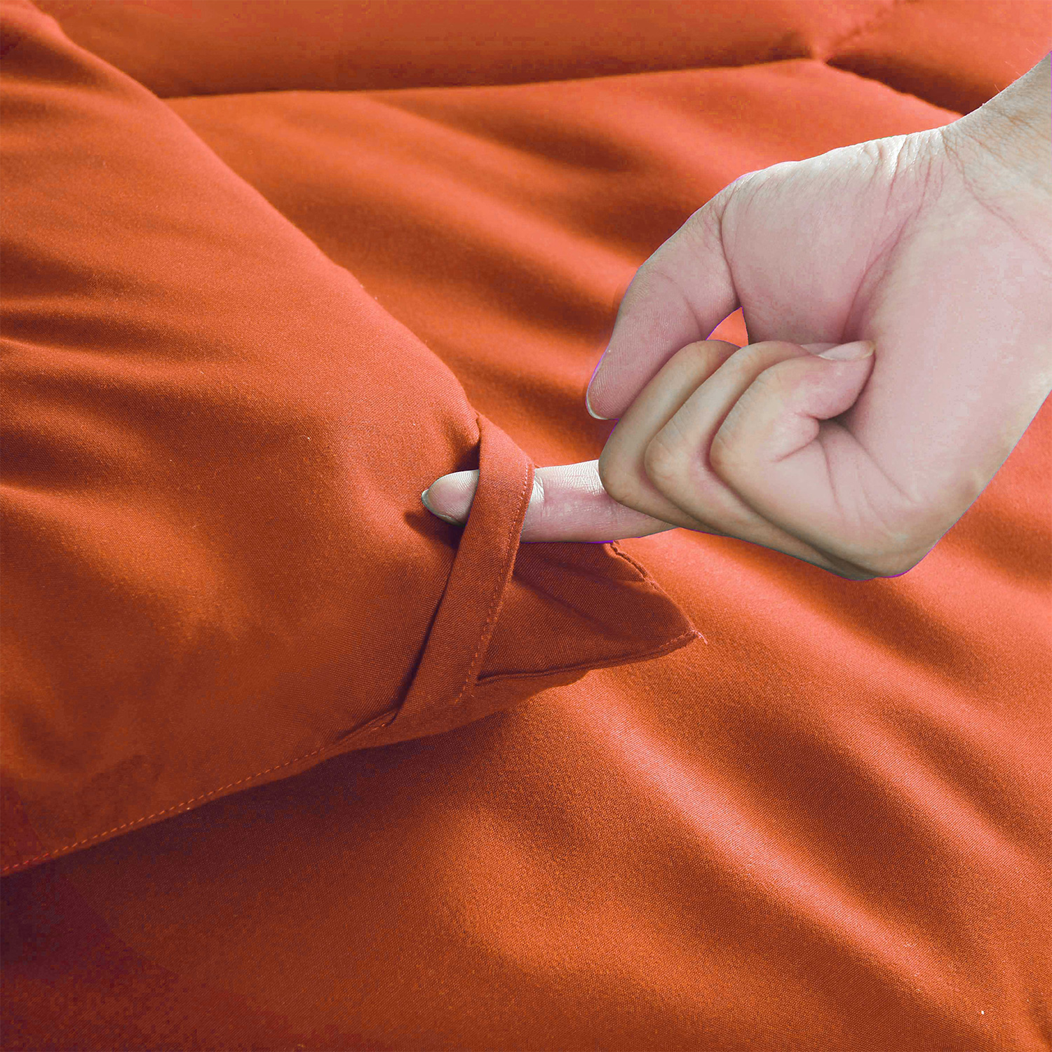 HIG 8-Piece Queen Bed in a Bag Comforter Set, Terracotta photo 3