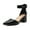BLACK/PU, variant on BURUDANI Women Fashion Pump Shoes Ankle Strap Pointed Toe Low Chunky Dress Shoes BLACK/PU Size 8