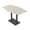Lakeland Salt w/Black Base, variant on Hexagon Bistro Height Meeting Table Double Metal Base 46x84 Bar Table