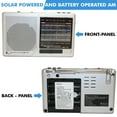 thumbnail image 2 of Portable Solar Powered and Battery Operated AM/ FM/ SW Radio, Built-in Speaker and Flashlight, Rechargeable Battery, Listening Device with Headphone Output, 2 of 7
