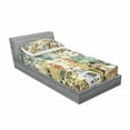 thumbnail image 3 of Ambesonne Retro Fitted Sheet & Pillow Sham Set, Old Torn Posters Collage, Full, Multicolor, 3 of 3