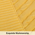 thumbnail image 3 of Flxxie Soft Cotton Cable Knitted Throw Blanket Simple yet Quality Look, 51" x 67", Yellow, 3 of 5