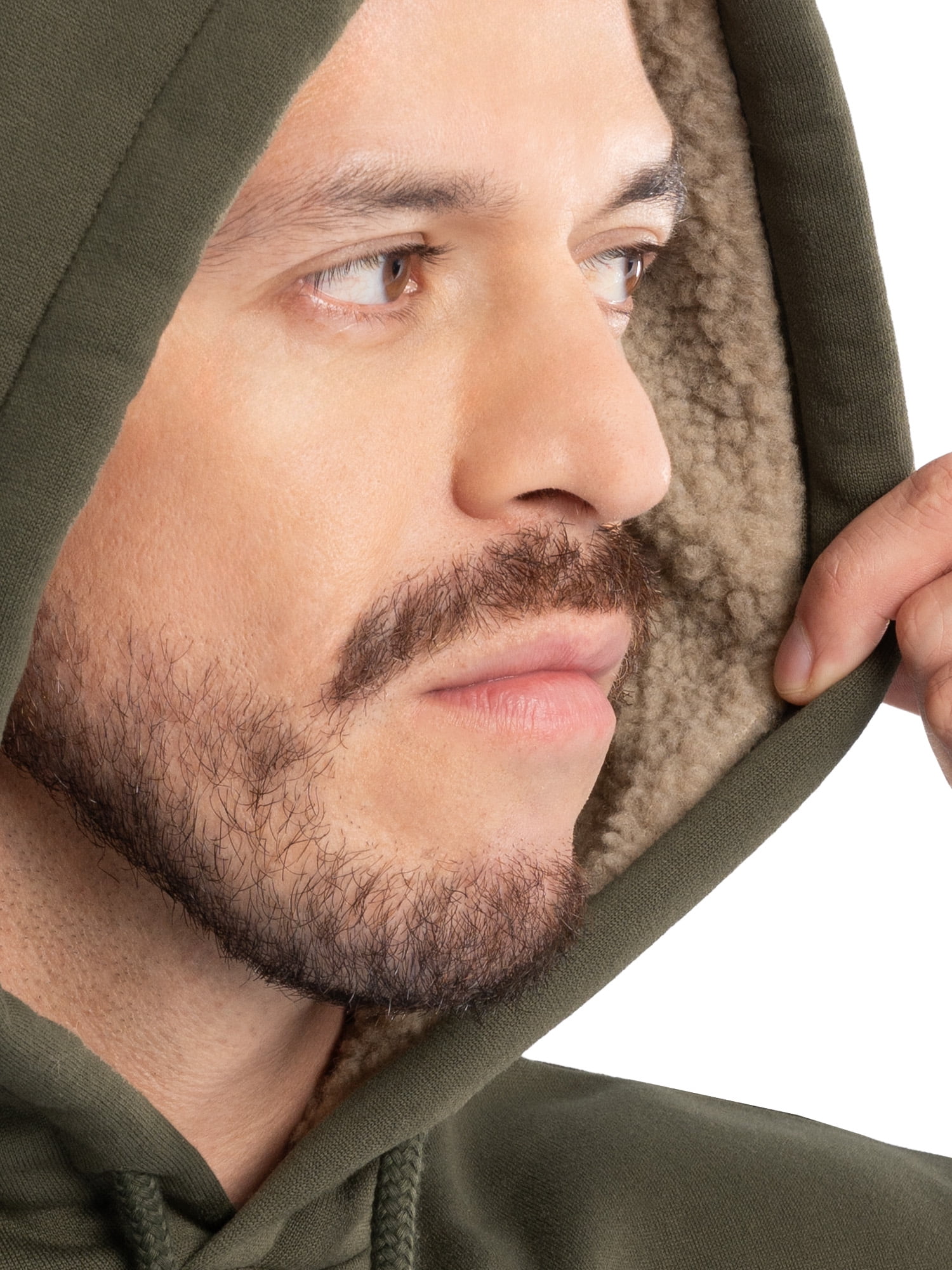 Wrangler Workwear Men's and Big Men's Relaxed Pullover Hoodie with Faux Shearling Lining, Sizes S-3XL