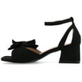 thumbnail image 3 of Journee Womens Zevi Linen Block Heel Dress Sandals, Widths Available, 3 of 9