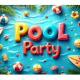 thumbnail image 4 of LUUFILx Pool Party Banner Backdrop for Summer Beach Theme Decorations Background Party Supplies Photo Props Tropical Luau Swimming Pool Celebration, 4 of 8