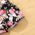 thumbnail image 2 of Dooleck Baby Girl Clothes Infant Ribbed Ruffle Bodysuit Floral Shorts Outfit Set, 2 of 8