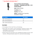 thumbnail image 2 of Front Left Strut and Coil Spring Assembly - Compatible with 2003 - 2011 Honda Element 2004 2005 2006 2007 2008 2009 2010, 2 of 2