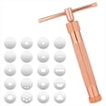 thumbnail image 1 of Extrusora de Arcilla, Extrusora de Fondant, Extrusora de Arcilla de Acero Inoxidable con 20 Discos, Juego de Herramientas para Decoración de Pasteles Extrusora de Pasta de Azúcar, 1 of 7
