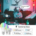 thumbnail image 2 of Lámpara LED inteligente con Control remoto por infrarrojos, iluminación RGB con Wifi, GU10, regulable, 85V-265V, 10W, 2 of 4