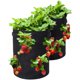 thumbnail image 4 of Bolsa de plantación de fresas, bolsas de plantas con 2 asas y 8 bolsas de cultivo laterales, bolsa de plantación, bolsa de cultivo, bolsa de plantación para fresas, tomates, ajo, cebollas, paquete de TUNC Sencillez, 4 of 4
