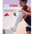 thumbnail image 6 of PULIOU Compression Socks 20-30 mmHg Knee High for Women & Men, 2 Pairs, Breathable, for Nurse, Running, Travel, Sports & Everyday Wear, White, 6 of 9