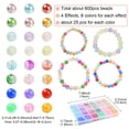 thumbnail image 3 of 1Box 600Pcs 24 Style Transparent Acrylic Beads Round Mixed Color 8x7~7.5mm Hole: 1.8~2mm 25pcs/style DIY, 3 of 5