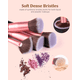 thumbnail image 4 of Juego de 14/16 brochas de maquillaje profesionales para sombras de ojos, base, correctores, rubor, resaltador, polvos, difuminado, herramienta de maquillaje femenina Kabuki, 4 of 6