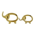 thumbnail image 6 of 7", 9"H Gold Porcelain Elephant Sculpture, by DecMode (2 Count), 6 of 9