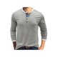 thumbnail image 1 of Sunloudy - Camisetas informales para hombre, cuello redondo, manga larga, cuello redondo, cierre de botones, escote Sunloudy S M L XL XXL, 1 of 5