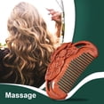 thumbnail image 4 of Moyic Peine de madera, antiestático, portátil, para peinar el cabello, cabeza de peluquería, masaje de la piel, circulación sanguínea, viajes Suministros de limpieza para el hogar 16x5.5x1.2cm Moyic HA062806-02, 4 of 6