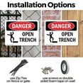 thumbnail image 3 of (2 Pack) Open Trench OSHA Danger Sign 18 Inch X 12 Inch Indoor / Outdoor Rust-Free Aluminum Metal Signs for Workplace, Workshop, and Construction Site, Made in the USA, 3 of 8