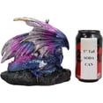 thumbnail image 4 of Violet Blue Midnight Sky Gemstone Mother Dragon With Baby Wyrmling Statue Decor, 4 of 6