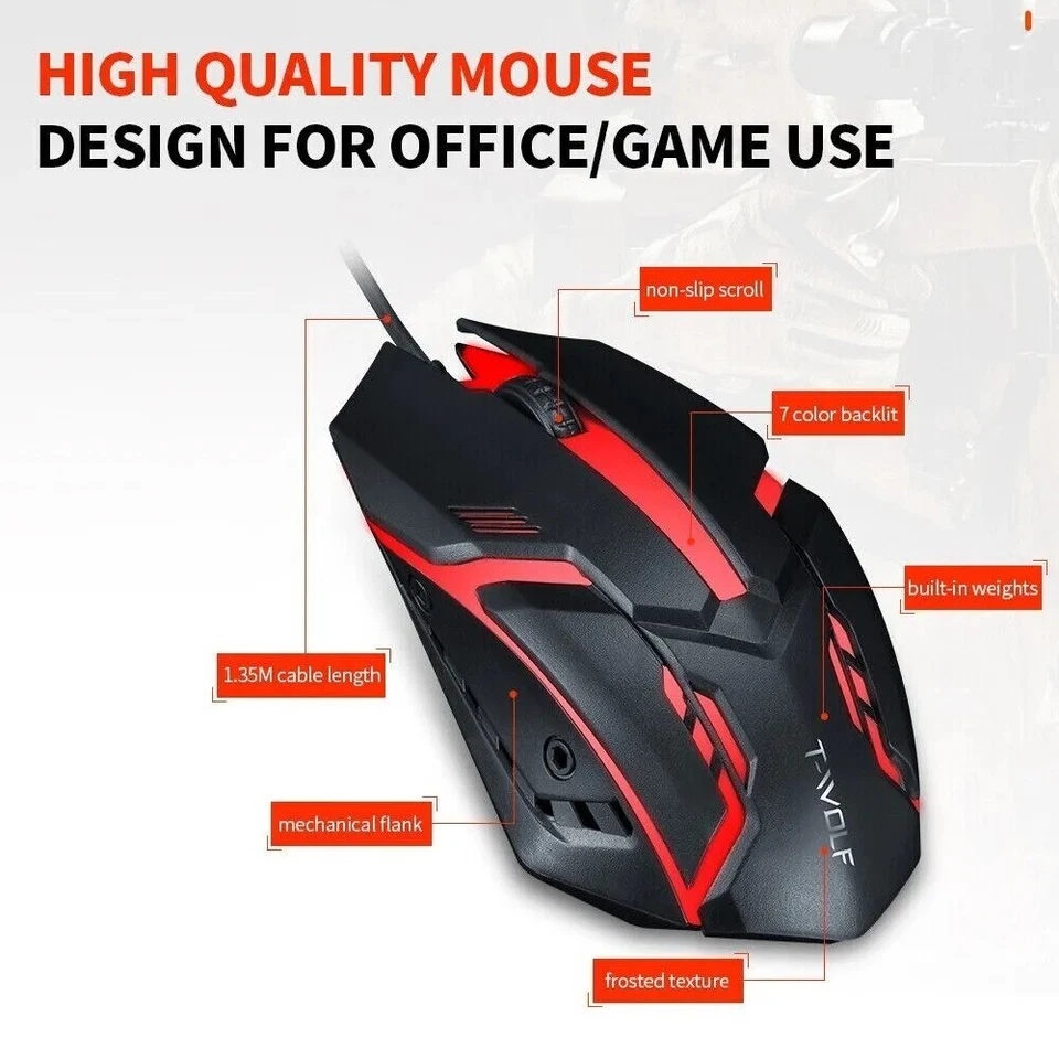 Gaming Mouse Rgb Led Backlight Usb Wired Gamer Mouse Optical Mice For Pc Laptop