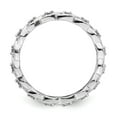 thumbnail image 2 of Solid 925 Sterling Silver Stackable White Topaz Ring Eternity Band Size 9, 2 of 6
