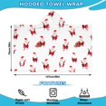 thumbnail image 2 of White Christmas Santa Pattern Hooded Bath Towel，50"x30" for Ages 3 To 12 Kids, Quick Dry Lightweight Soft Microfiber Hood Beach Towel Cover Up for Kids, 2 of 7