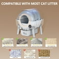 thumbnail image 7 of Self Cleaning Cat Litter Box/Automatic Kitty Litter boxes Less Smell/Large Wastes Bin Capacity No Scooping/Anti Pinch/Smart App Monitoring/Garbage Bag,White, 7 of 7