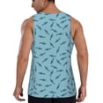 thumbnail image 3 of Easygdp Party Shark Cute Men's Tank Top, Sleeveless Muscle T Shirts, Breathable, Quick-Dry, Loose for Gym, Running, Fitness - X-Large, 3 of 9