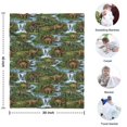 thumbnail image 4 of Colorful Dinosaurs Waterfall Landscape Pattern Blanket,Comfortable Soft Lamb Wool Throw Blanket,All Season,Warm Lightweight Blankets for Sofa Bed Couch Living Room Chair,30"x40", 4 of 4