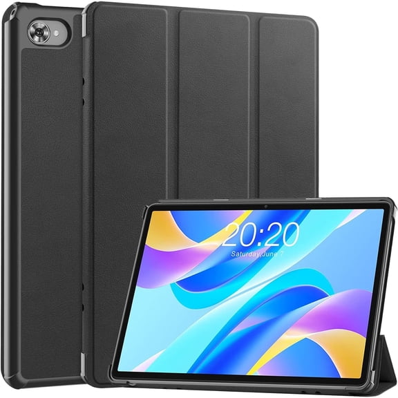 [NSFN] For FEONAL Tablets 10.1inch Tablet Case,Cover with Stand Function Protective Case Trifold Thin Premium PU Leather Full Protective Type (Black)
