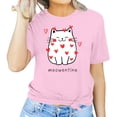thumbnail image 1 of Meichang T-Shirts pour Femmes Valentines Day T-Shirts Amusants Imprimés Valentines Day Hauts Mignons Col Rond Manches Courtes Décontractées T-Shirts de Vacances Valentines Day, 1 of 4