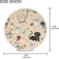thumbnail image 4 of Dreamtimes Cat Ghost Halloween Round Tablecloth 60", Waterproof Stain and Wrinkle Resistant Washable Decorative Table Covers for Kitchen Dining Tabletop Party Outdoor Picnic, 4 of 7